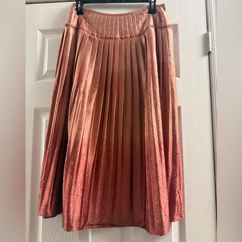 Lafayette 148 New York Corsa Pleated Ombre Skirt Size 6